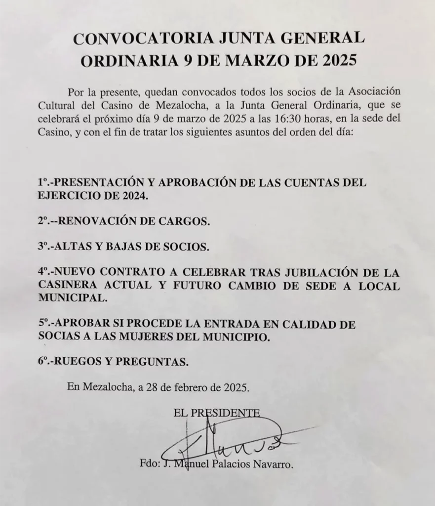 junta 9 marzo